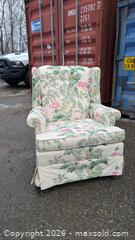 MaxSold Auction: Wing back chair and ottoman  - Mississauga (Ontario, Canada) SELLER MANAGED Charity/Fundraising Online Auction - Lakeshore Road East