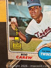 MaxSold Auction: 1968 Topps MLB Baseball All-Star Rookie Trading Card Rod Carew #80 - Minnesota Twins - Maple Ridge (British Columbia, Canada) PARTNER MANAGED Estate Sale Online Auction - Blanshard Street