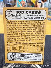 MaxSold Auction: 1968 Topps MLB Baseball All-Star Rookie Trading Card Rod Carew #80 - Minnesota Twins - Maple Ridge (British Columbia, Canada) PARTNER MANAGED Estate Sale Online Auction - Blanshard Street