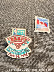MaxSold Auction: 1998 NBA Vancouver Draft Enamel Lapel Pin - Made in Canada - Maple Ridge (British Columbia, Canada) PARTNER MANAGED Estate Sale Online Auction - Blanshard Street