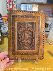 MaxSold Auction: Antique Genuine Leather Journal Cover with Embossed Crest & Tooled Border - Maple Ridge (British Columbia, Canada) PARTNER MANAGED Estate Sale Online Auction - Blanshard Street