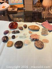 MaxSold Auction: Assorted Polished Stones & Raw Mineral Specimens, 16+ Pieces - Maple Ridge (British Columbia, Canada) PARTNER MANAGED Estate Sale Online Auction - Blanshard Street