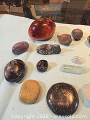 MaxSold Auction: Assorted Polished Stones & Raw Mineral Specimens, 16+ Pieces - Maple Ridge (British Columbia, Canada) PARTNER MANAGED Estate Sale Online Auction - Blanshard Street