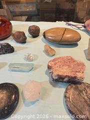 MaxSold Auction: Assorted Polished Stones & Raw Mineral Specimens, 16+ Pieces - Maple Ridge (British Columbia, Canada) PARTNER MANAGED Estate Sale Online Auction - Blanshard Street