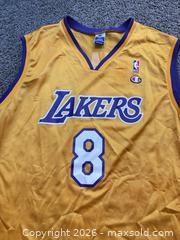 MaxSold Auction: Champion Los Angeles Lakers Kobe Bryant #8 Jersey, Size 44 -rh - Maple Ridge (British Columbia, Canada) PARTNER MANAGED Estate Sale Online Auction - Blanshard Street