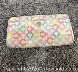 MaxSold Auction: Coach C Multicolor Accordion Zip Around Wallet - sc - Maple Ridge (British Columbia, Canada) PARTNER MANAGED Estate Sale Online Auction - Blanshard Street