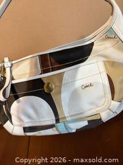 MaxSold Auction: Coach Medium Canvas Shoulder/Hobo Bag with Leather Trim - sc - Maple Ridge (British Columbia, Canada) PARTNER MANAGED Estate Sale Online Auction - Blanshard Street