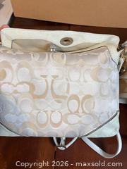 MaxSold Auction: Coach Signature 'C' Pattern Items (2) with Silver-Tone Hardware -sc - Maple Ridge (British Columbia, Canada) PARTNER MANAGED Estate Sale Online Auction - Blanshard Street