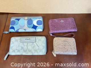 MaxSold Auction: Coach Wallets and Wristlets lot of 4 pcs -sc - Maple Ridge (British Columbia, Canada) PARTNER MANAGED Estate Sale Online Auction - Blanshard Street