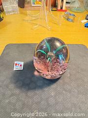 MaxSold Auction: Glass Floral Paperweight, Medium, Clear/Green Multicolor - Maple Ridge (British Columbia, Canada) PARTNER MANAGED Estate Sale Online Auction - Blanshard Street