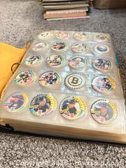 MaxSold Auction: Large Binder of 500+ NHL Hockey Pogs / Tazos with Slammer Discs (PGG, mixed teams) - Maple Ridge (British Columbia, Canada) PARTNER MANAGED Estate Sale Online Auction - Blanshard Street