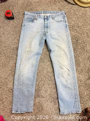 MaxSold Auction: Levi's 501 Jeans W35 L32 Light Wash Straight Leg - Maple Ridge (British Columbia, Canada) PARTNER MANAGED Estate Sale Online Auction - Blanshard Street