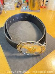 MaxSold Auction: Levi's Black Leather Belt with Western Ornate Buckle - Maple Ridge (British Columbia, Canada) PARTNER MANAGED Estate Sale Online Auction - Blanshard Street