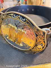 MaxSold Auction: Levi's Black Leather Belt with Western Ornate Buckle - Maple Ridge (British Columbia, Canada) PARTNER MANAGED Estate Sale Online Auction - Blanshard Street