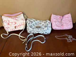 MaxSold Auction: Lot of 3 Vintage Coach Shoulder bags with straps -sc - Maple Ridge (British Columbia, Canada) PARTNER MANAGED Estate Sale Online Auction - Blanshard Street