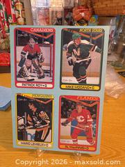 MaxSold Auction: (NHL) O-Pee-Chee Uncut Hockey Card Sheet Patrick Roy & Mario Lemieux  - Rare - Maple Ridge (British Columbia, Canada) PARTNER MANAGED Estate Sale Online Auction - Blanshard Street