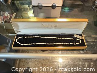 MaxSold Auction: Nishima Freshwater Baroque Pearl Necklace with Spring Ring Clasp 14k gold clasp - new  - Maple Ridge (British Columbia, Canada) PARTNER MANAGED Estate Sale Online Auction - Blanshard Street