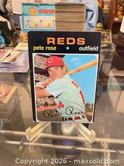 MaxSold Auction: Pete Rose Cincinnati Reds Baseball Card, 1970s No. 100 - Maple Ridge (British Columbia, Canada) PARTNER MANAGED Estate Sale Online Auction - Blanshard Street