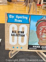 MaxSold Auction: Topps Gum Trading Hank Aaron The Sporting News Baseball Card, 1960s - Maple Ridge (British Columbia, Canada) PARTNER MANAGED Estate Sale Online Auction - Blanshard Street