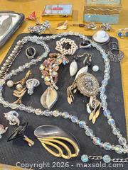 MaxSold Auction: Vintage & Antique Mixed Costume and Fine Jewelry Lot w/ Hand Painted Trinket Box  - Maple Ridge (British Columbia, Canada) PARTNER MANAGED Estate Sale Online Auction - Blanshard Street