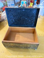 MaxSold Auction: Vintage Czecho SLOVAKIA Brass & Wood Small Decorative Jewelry Box - Maple Ridge (British Columbia, Canada) PARTNER MANAGED Estate Sale Online Auction - Blanshard Street