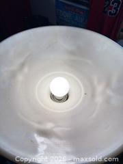 MaxSold Auction: Vtg. Art Deco Brass Torchiere Floor Lamp with Frosted Relief Custard Glass Shade - Maple Ridge (British Columbia, Canada) PARTNER MANAGED Estate Sale Online Auction - Blanshard Street