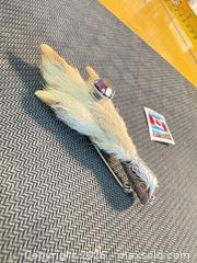 MaxSold Auction: Vtg. Rabbit Foot Brooch with Crystal Accent Beige Fur Silver-Tone  - Maple Ridge (British Columbia, Canada) PARTNER MANAGED Estate Sale Online Auction - Blanshard Street
