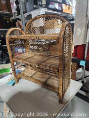 MaxSold Auction: Small vintage bamboo cane shelf - Upper Moreland Township (Pennsylvania, USA) SELLER MANAGED Charity/Fundraising Online Auction - Davisville Road