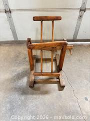 MaxSold Auction: Antique wood yarn winder spinning wheel - Lakeshore (Ontario, Canada) PARTNER MANAGED Downsizing Online Auction - County Road 42