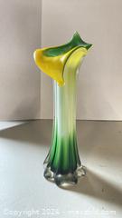 MaxSold Auction: Art Glass Vase, Green & Yellow Opaque, 11–12 in Tall - Lakeshore (Ontario, Canada) PARTNER MANAGED Downsizing Online Auction - County Road 42