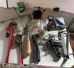 MaxSold Auction: Assorted Hand Tools Lot — Wrenches, Riveter, Saw, Gauge - Lakeshore (Ontario, Canada) PARTNER MANAGED Downsizing Online Auction - County Road 42