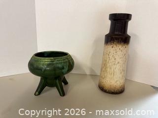 MaxSold Auction: Beauce (Canada) Ceramic Vase Planter in Green/Brown/Beige - Lakeshore (Ontario, Canada) PARTNER MANAGED Downsizing Online Auction - County Road 42