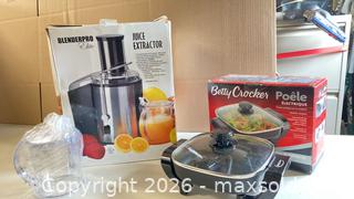 MaxSold Auction: Betty Crocker Electric Skillet & BlenderPro Elite Juice Extractor - Lakeshore (Ontario, Canada) PARTNER MANAGED Downsizing Online Auction - County Road 42
