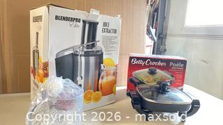 MaxSold Auction: Betty Crocker Electric Skillet & BlenderPro Elite Juice Extractor - Lakeshore (Ontario, Canada) PARTNER MANAGED Downsizing Online Auction - County Road 42