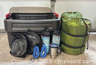MaxSold Auction: Camping/Outdoor Gear Set with Sleeping Bags and Heated Travel Mug - Lakeshore (Ontario, Canada) PARTNER MANAGED Downsizing Online Auction - County Road 42