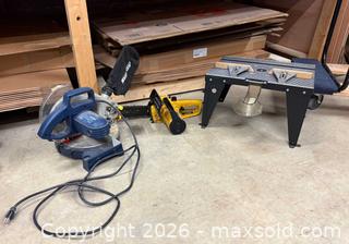 MaxSold Auction: Electramac Electric Chainsaw, Mastercraft Miter Saw & Folding Stand - Lakeshore (Ontario, Canada) PARTNER MANAGED Downsizing Online Auction - County Road 42