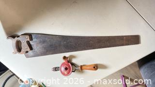 MaxSold Auction: Hand Saw (Panel/Crosscut) and Eggbeater Hand Drill - Lakeshore (Ontario, Canada) PARTNER MANAGED Downsizing Online Auction - County Road 42