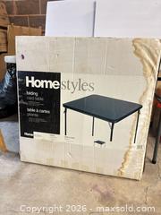 MaxSold Auction: Homestyles Black Folding Table, 33" x 33" Square - Lakeshore (Ontario, Canada) PARTNER MANAGED Downsizing Online Auction - County Road 42