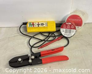 MaxSold Auction: Ideal Voltage Tester, Wiss HC-5 Pliers & Globe Vinyl Tape - Lakeshore (Ontario, Canada) PARTNER MANAGED Downsizing Online Auction - County Road 42