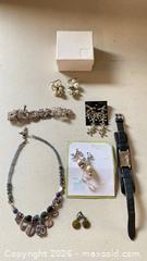 MaxSold Auction: Jewelry Lot: Beaded Necklace, Filigree Bracelet, Earrings, Guess Watch - Lakeshore (Ontario, Canada) PARTNER MANAGED Downsizing Online Auction - County Road 42