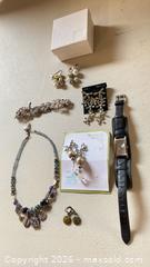 MaxSold Auction: Jewelry Lot: Beaded Necklace, Filigree Bracelet, Earrings, Guess Watch - Lakeshore (Ontario, Canada) PARTNER MANAGED Downsizing Online Auction - County Road 42