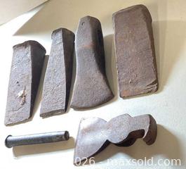 MaxSold Auction: Lot of 6 Antique Forged Steel Axe, Hammer & Wedge Heads - Lakeshore (Ontario, Canada) PARTNER MANAGED Downsizing Online Auction - County Road 42