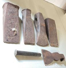 MaxSold Auction: Lot of 6 Antique Forged Steel Axe, Hammer & Wedge Heads - Lakeshore (Ontario, Canada) PARTNER MANAGED Downsizing Online Auction - County Road 42