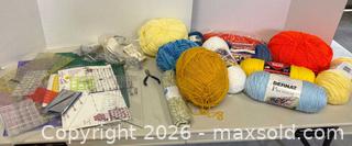 MaxSold Auction: Mixed craft supplies: yarn, quilting rulers, IKEA FLIT bookends, pliers - Lakeshore (Ontario, Canada) PARTNER MANAGED Downsizing Online Auction - County Road 42