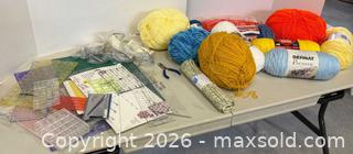 MaxSold Auction: Mixed craft supplies: yarn, quilting rulers, IKEA FLIT bookends, pliers - Lakeshore (Ontario, Canada) PARTNER MANAGED Downsizing Online Auction - County Road 42