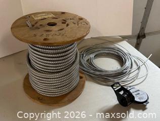 MaxSold Auction: Mixed Electrical Cables: 12/3 Armored BX,  Cable & Strapping - Lakeshore (Ontario, Canada) PARTNER MANAGED Downsizing Online Auction - County Road 42