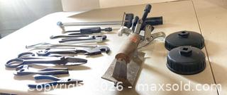 MaxSold Auction: Mixed Hand Tool Lot: Pliers, Snips, Puller, Float, Oil Filter Wrenches - Lakeshore (Ontario, Canada) PARTNER MANAGED Downsizing Online Auction - County Road 42