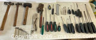 MaxSold Auction: Mixed Hand Tool Set: Screwdrivers, Wrenches, Hammers, Sockets - Lakeshore (Ontario, Canada) PARTNER MANAGED Downsizing Online Auction - County Road 42