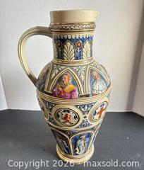 MaxSold Auction: Multicolor German Relief Ceramic Pitcher - Lakeshore (Ontario, Canada) PARTNER MANAGED Downsizing Online Auction - County Road 42