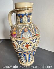 MaxSold Auction: Multicolor German Relief Ceramic Pitcher - Lakeshore (Ontario, Canada) PARTNER MANAGED Downsizing Online Auction - County Road 42